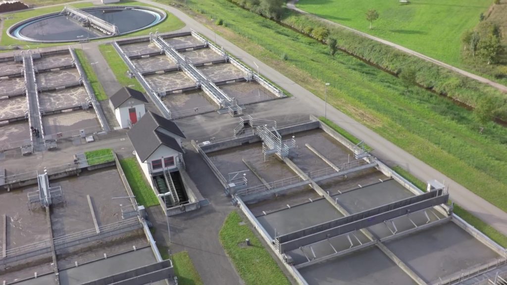 The wastewater treatment site next to the pyrolysis plant at the premises of Stadtwerke Baden-Baden.